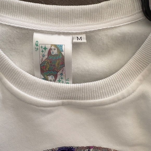 NWOT Queen of Sparkles purple helmet sweatshirt - Picture 3 of 4